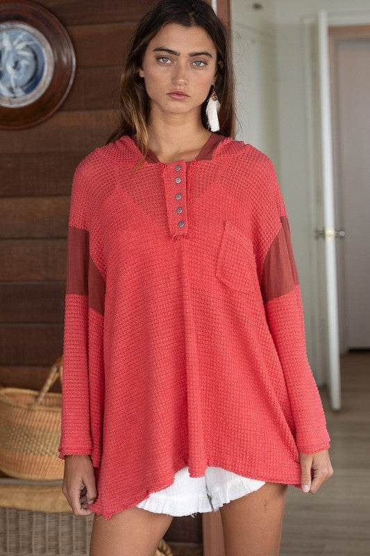 POL Bell Sleeve Oversized Fit Sweater Top - Rosa Apparel
