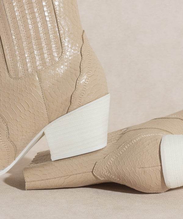 OASIS SOCIETY Dawn - Paneled Western Bootie - Rosa Apparel