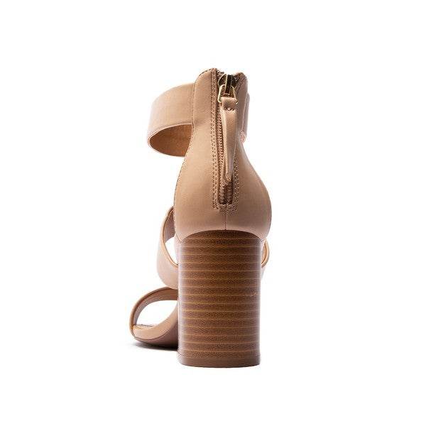 Qupid DORCAS-01 Chic Back Zipper Sandal - Rosa Apparel