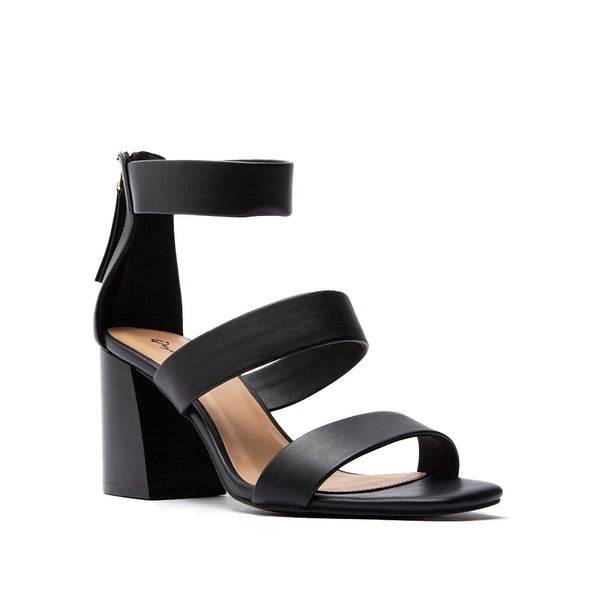 Qupid DORCAS-01 Chic Back Zipper Sandal - Rosa Apparel