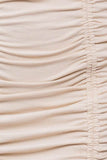 LE LIS Round Neck Short Sleeve Shirring Mini Dress - Rosa Apparel