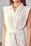 DO+Be Sleeveless Button Front Tie Midi Dress - Rosa Apparel