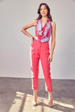 Do + Be Modern Multi Color Cowl Neck Hip Length Top - Rosa Apparel