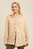 Listicle Soft Thermal Knit Shacket Top - Rosa Apparel