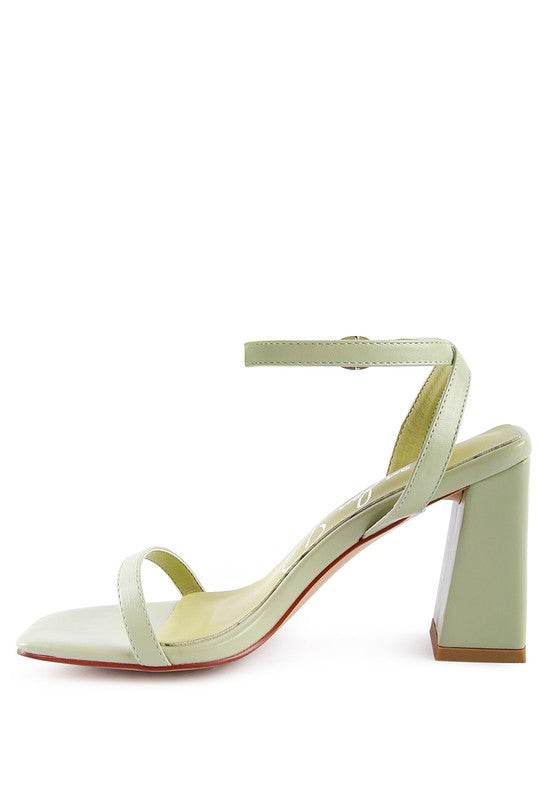 Rag & Co Block Heel Ankle Strap Sandals SH2503 - Rosa Apparel