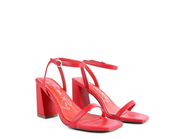Rag & Co Block Heel Ankle Strap Sandals SH2503 - Rosa Apparel