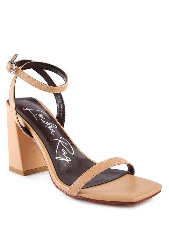 Rag & Co Block Heel Ankle Strap Sandals SH2503 - Rosa Apparel