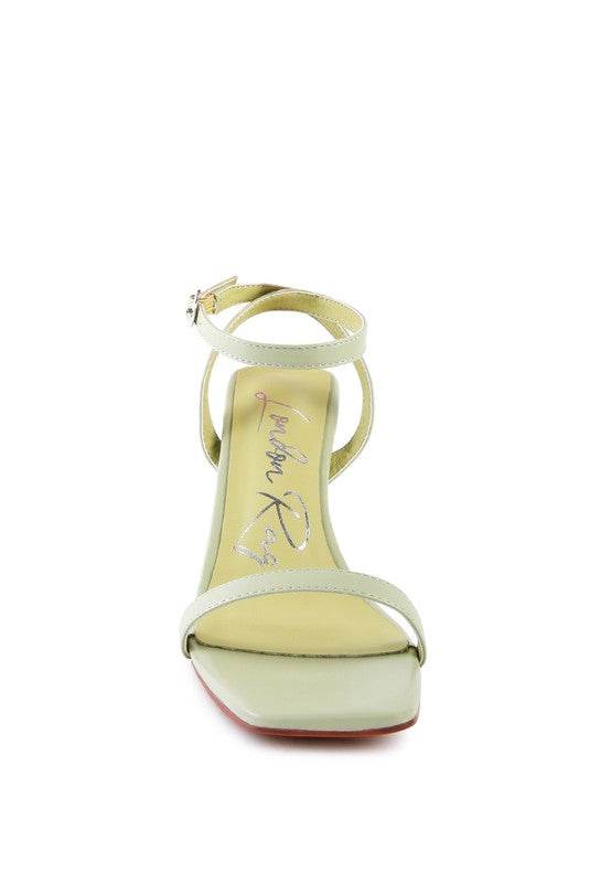 Rag & Co Block Heel Ankle Strap Sandals SH2503 - Rosa Apparel