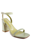 Rag & Co Block Heel Ankle Strap Sandals SH2503 - Rosa Apparel