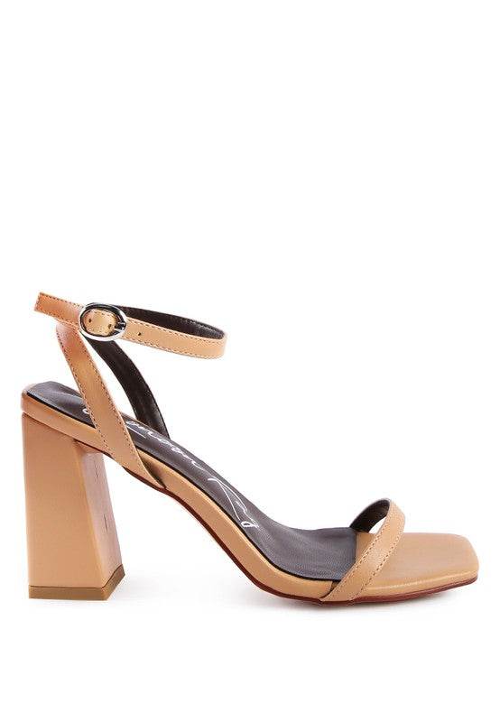 Rag & Co Block Heel Ankle Strap Sandals SH2503 - Rosa Apparel