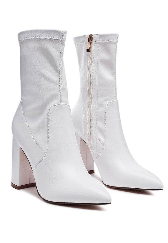 London Rag Zahara High Heeled Leather Bootie - Rosa Apparel