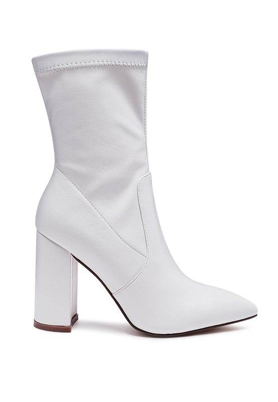 London Rag Zahara High Heeled Leather Bootie - Rosa Apparel