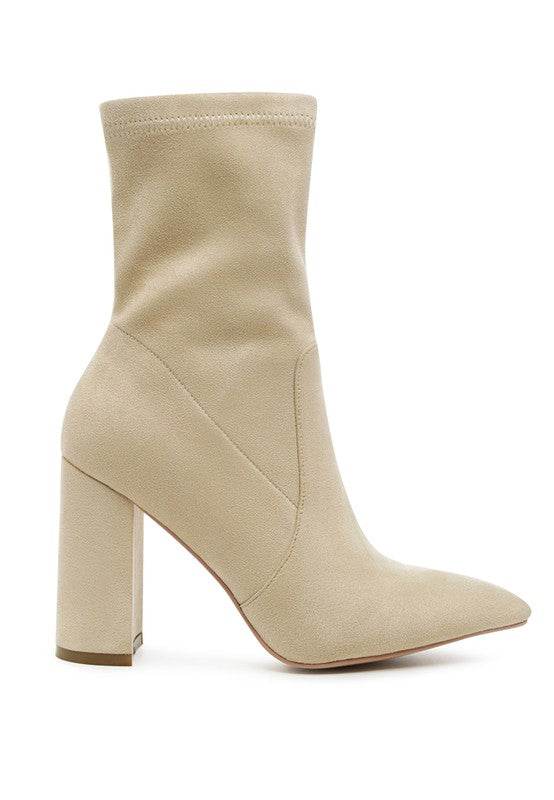 London Rag Zahara High Heeled Leather Bootie - Rosa Apparel