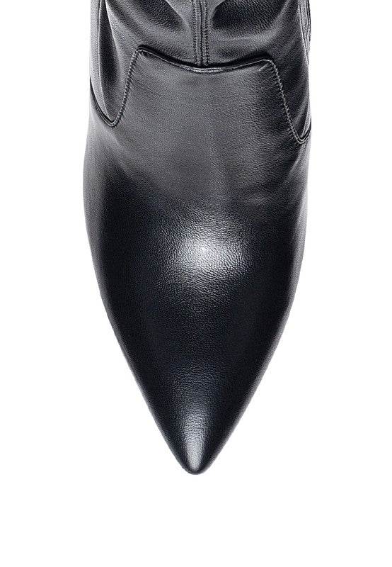London Rag Zahara High Heeled Leather Bootie - Rosa Apparel