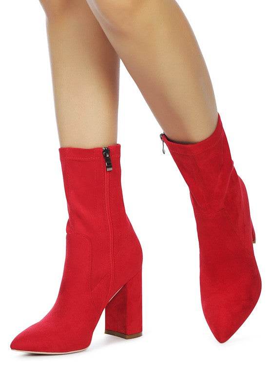 London Rag Zahara High Heeled Leather Bootie - Rosa Apparel
