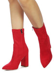 London Rag Zahara High Heeled Leather Bootie - Rosa Apparel
