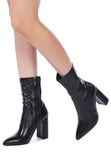 London Rag Zahara High Heeled Leather Bootie - Rosa Apparel