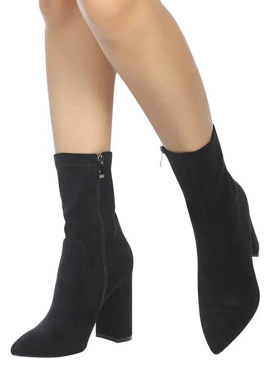 London Rag Zahara High Heeled Leather Bootie - Rosa Apparel