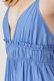Mustard Seed Shirred Ruffle Folded Detail Maxi Dress - Rosa Apparel