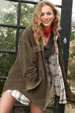 La Miel Sunset Fleece Collard Relaxed Jacket - Rosa Apparel