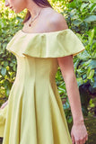 Do + Be Casual Off Shoulder A Line Ruffle Mini Dress - Rosa Apparel