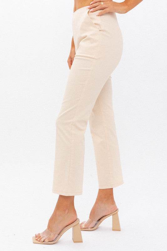 LE LIS High-Waisted Crop Pants - Rosa Apparel