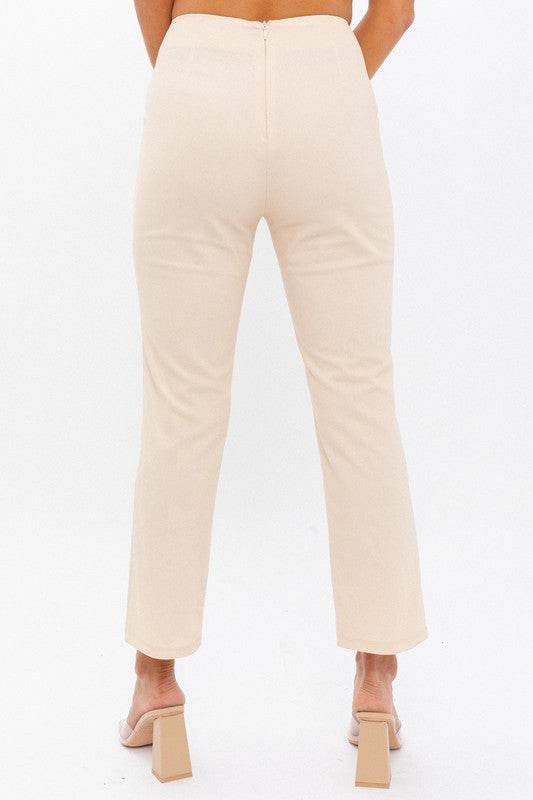 LE LIS High-Waisted Crop Pants - Rosa Apparel