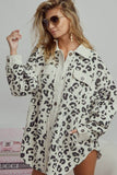 BiBi Vintage Washed Leopard Corduroy Buttoned Jacket - Rosa Apparel