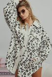 BiBi Vintage Washed Leopard Corduroy Buttoned Jacket - Rosa Apparel