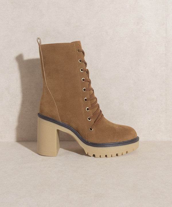 OASIS SOCIETY Jenna - Platform Military Boots - Rosa Apparel