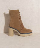 OASIS SOCIETY Jenna - Platform Military Boots - Rosa Apparel