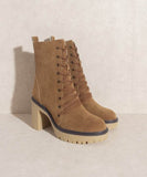 OASIS SOCIETY Jenna - Platform Military Boots - Rosa Apparel