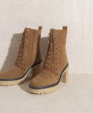 OASIS SOCIETY Jenna - Platform Military Boots - Rosa Apparel