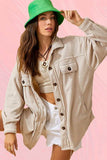 La Miel Sunset Fleece Collard Relaxed Jacket - Rosa Apparel