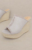 OASIS SOCIETY Bliss - Distressed Linen Wedge - Rosa Apparel