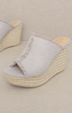 OASIS SOCIETY Bliss - Distressed Linen Wedge - Rosa Apparel