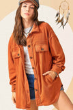 La Miel Sunset Fleece Collard Relaxed Jacket - Rosa Apparel
