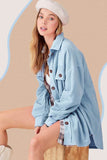 La Miel Sunset Fleece Collard Relaxed Jacket - Rosa Apparel