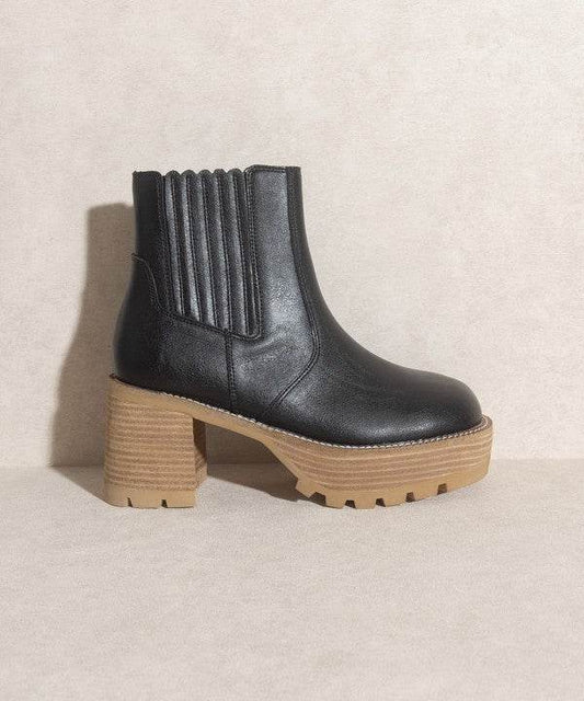 OASIS SOCIETY Aubrey - Platform Paneled Boots - Rosa Apparel
