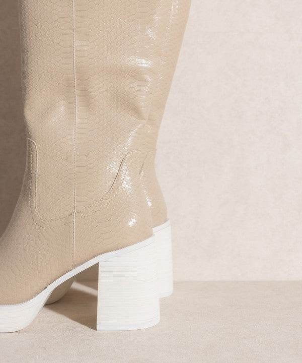 Oasis Society Juniper - Platform Knee-High Boots - Rosa Apparel