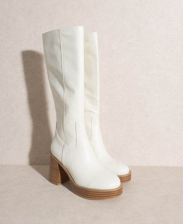 Oasis Society Juniper - Platform Knee-High Boots - Rosa Apparel