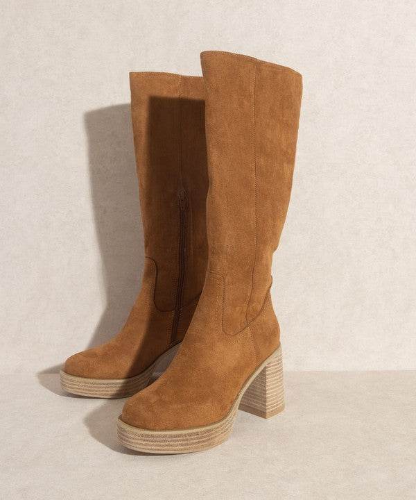 Oasis Society Juniper - Platform Knee-High Boots - Rosa Apparel