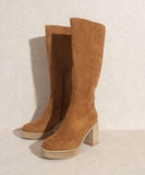 Oasis Society Juniper - Platform Knee-High Boots - Rosa Apparel