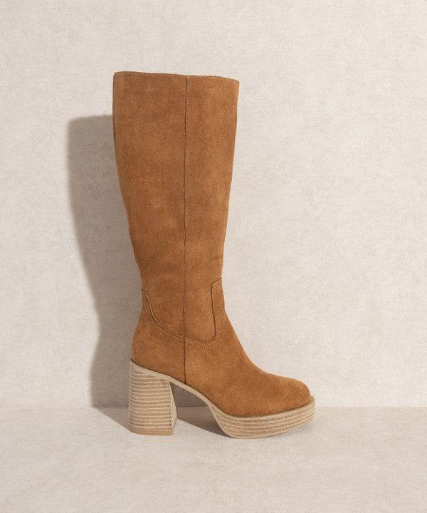 Oasis Society Juniper - Platform Knee-High Boots - Rosa Apparel