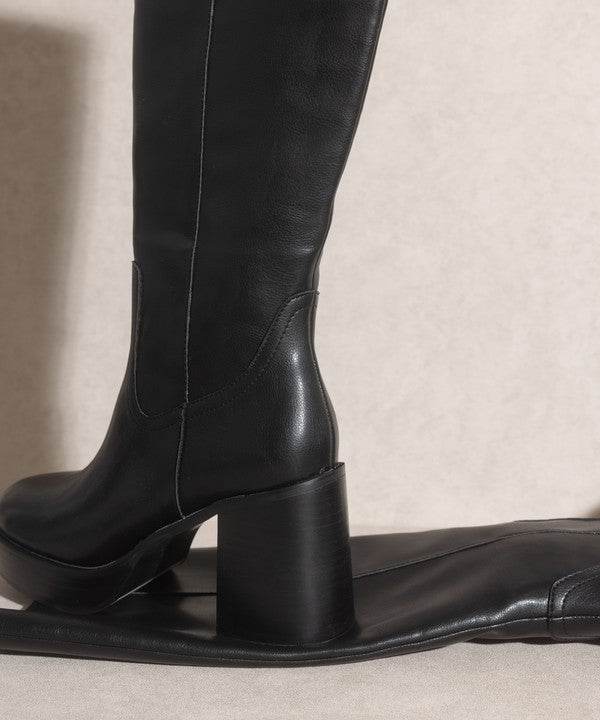 Oasis Society Juniper - Platform Knee-High Boots - Rosa Apparel