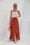 Womens Print Maxi Skirt - Rosa Apparel
