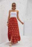 Womens Print Maxi Skirt - Rosa Apparel