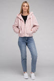 Ambiance Fluffy Zip-Up Teddy Sweater Hoodie - Rosa Apparel