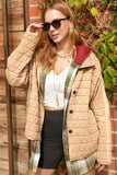 La Miel Rosie Oversized Collar Quilted Jacket - Rosa Apparel