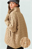 La Miel Rosie Oversized Collar Quilted Jacket - Rosa Apparel